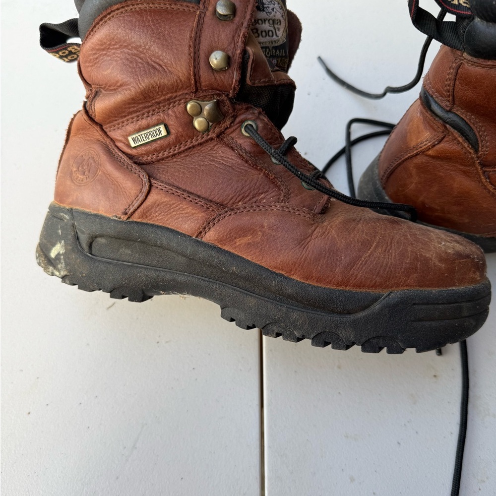 Georgia Boot Dark Brown Leather Trail Boots - Picture 3 of 7